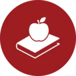 Book and apple icon