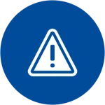 A triangular sign with an exclamation point