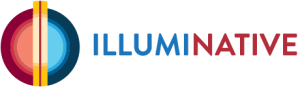 Logo with overlapping colored circles forming a vertical yellow stripe, next to the word ILLUMINATIVE in blue and red uppercase letters.